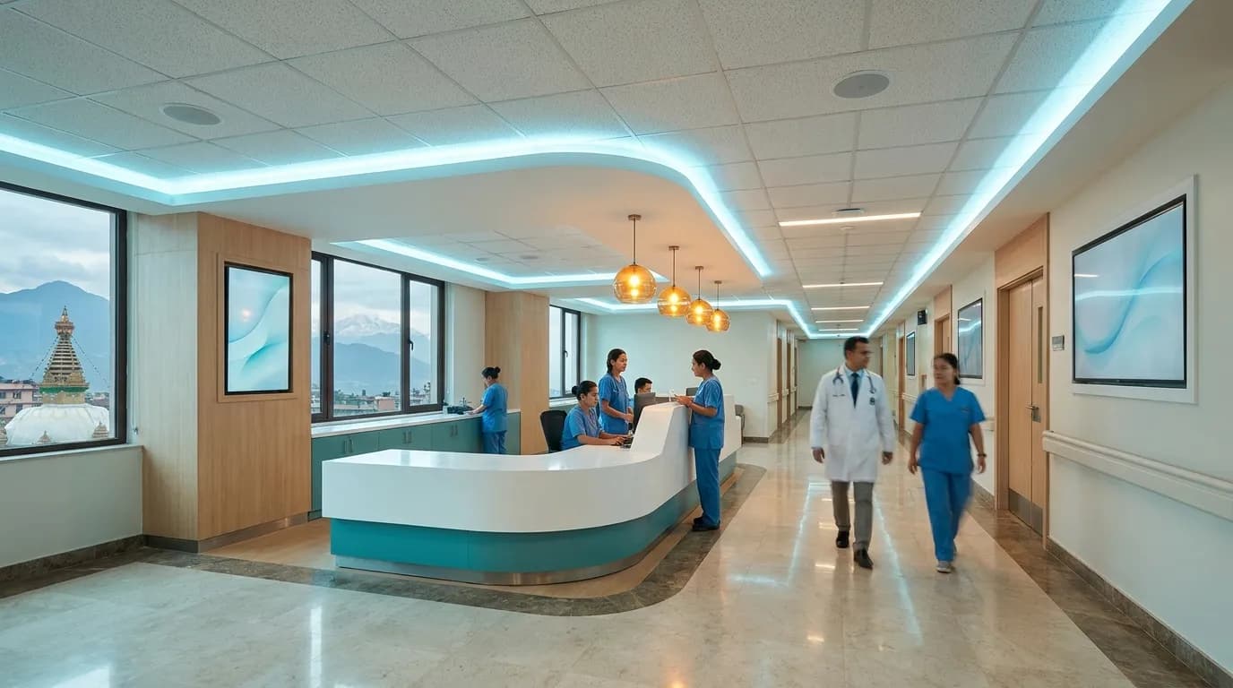 Grande International Hospital — illustrative render